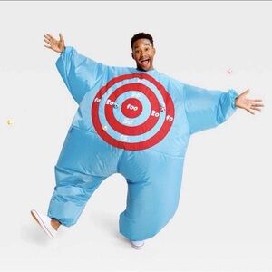 Inflatable Bullseye Target adult Costume - Blue and Red